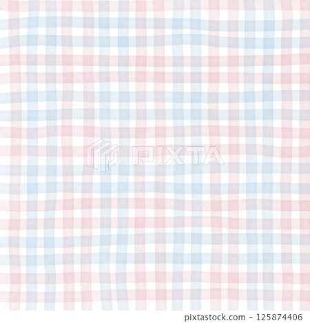Baby Pink Blue Plaid Gingham Check Hand Drawn Background Pattern Overlay Baby Pink Blue Plaid Gingham Check Hand Drawn Background Pattern Overlay 125874406