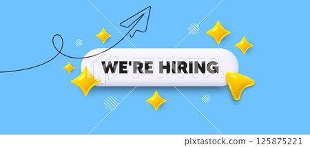 Hiring search bar. Share plane line icon. We are hiring. Join our team sign. Become a member symbol. Search button with 3d sparkles. Vector Hiring search bar. Share plane line icon. We are hiring. Join our team sign. Become a member symbol. Search button with 3d sparkles. Vector 125875221