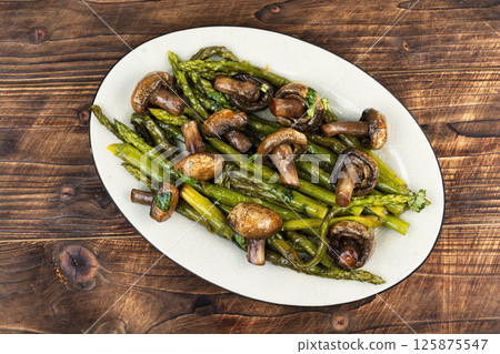 Freshly Grilled Young Asparagus. 125875547