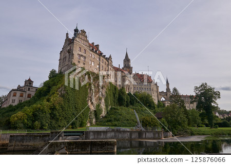 Sigmaringen, Germany - located in the Black Forest, very close to the source of the river Danube, Sigmaringen is famous for its Medieval fortress 125876066