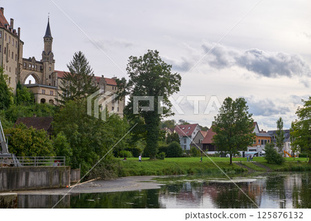 Sigmaringen, Germany - located in the Black Forest, very close to the source of the river Danube, Sigmaringen is famous for its Medieval fortress 125876132