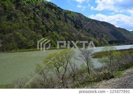 Mogami River Japan's three major rapids Mogami River Japan's three major rapids 125877891