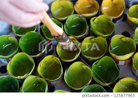 Nian gao or Chinese New Year's cake is sweet food Nian gao or Chinese New Year's cake is sweet food 125877903