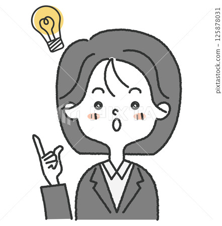 女員工穿西裝的勵志表達 125878031