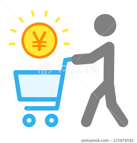 購物車、人和金錢 125878592