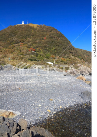 Muroto Cape Lighthouse and the elevated strata at Kanjogahama Beach/Global Geopark 125879000