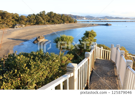 Morning view of Katsurahama and Ryuo Cape / Places associated with Sakamoto Ryoma / Top 100 beaches in Japan / Top 100 historical parks in Japan 125879046