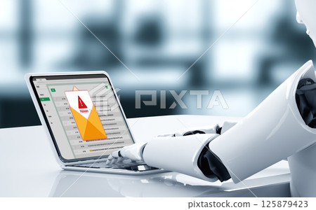 Cyber attack malware alert show computer screen display threat detected snugly 125879423