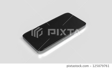 The Mobile phone on white background 3d Rendering. The Mobile phone on white background 3d Rendering. 125879761
