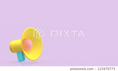 The Megaphone for Music or Media concept 3d Rendering. The Megaphone for Music or Media concept 3d Rendering. 125879773