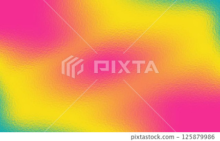 Colorful abstract background with a fluid blend of yellow, pink, and teal, featuring a smooth frosted glass gradient, ideal for modern designs. 125879986