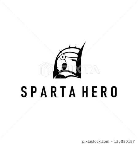 sparta logo warrior sparta kingdom fighter logo design with silhouette black illustration vintage retro templet brand business symbol sparta logo warrior sparta kingdom fighter logo design with silhouette black illustration vintage retro templet brand business symbol 125880187