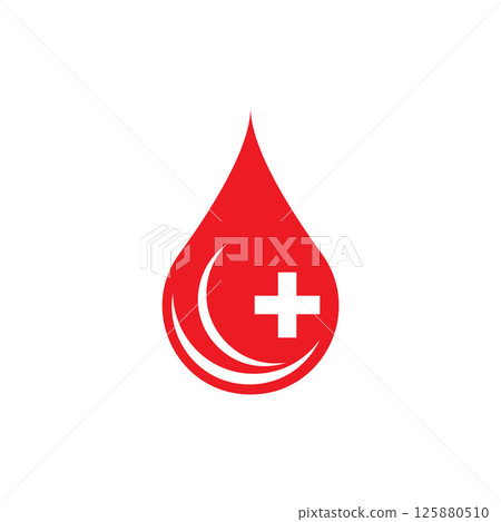 Blood ilustration logo 125880510