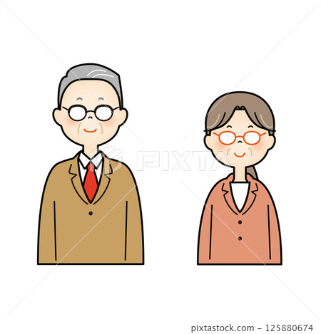 Senior business people wearing glasses Senior business people wearing glasses 125880674