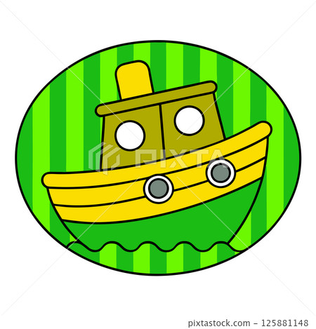 Nautical Boat Logo Vector Art for Marine Businesses and T Shirt Designs Perfect for Branding & Merch 125881148