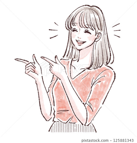 Illustration material of women and girls Illustration material of women and girls 125881343