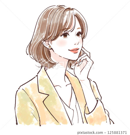 Illustration material of women and girls 125881371