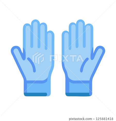 Medical Gloves Vector Illustration Icon High-Quality, Detailed Design for Health and Safety Applications 125881418