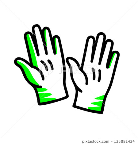 Medical Gloves Vector Illustration Icon High-Quality, Detailed Design for Health and Safety Applications 125881424