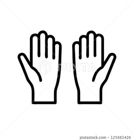 Medical Gloves Vector Illustration Icon High-Quality, Detailed Design for Health and Safety Applications 125881426