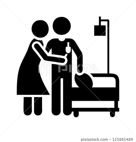 Professional Nursing Station Icon Vector Organized Medical Equipment and Nursing Environment Illustration 125881489