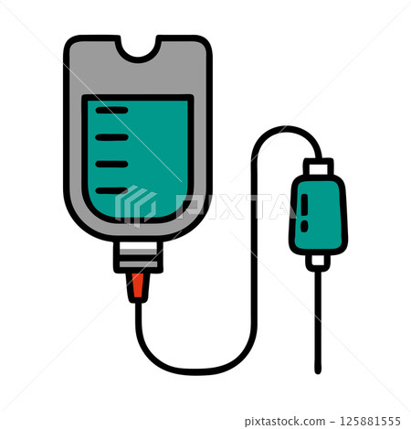 IV Drip Icon Silhouette Vector Illustration for Medical, Digital, and Print Design Use IV Drip Icon Silhouette Vector Illustration for Medical, Digital, and Print Design Use 125881555