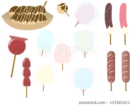 街頭美食插圖集 街頭美食插圖集 125881621