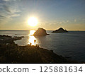 a magnificent view of the sunrise of the sea 125881634