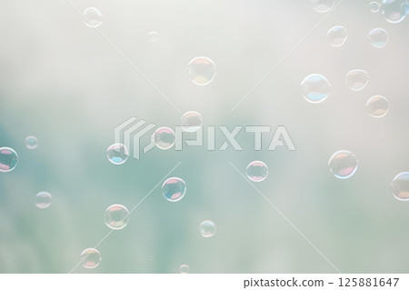Beautiful soap bubbles, gradation, pretty 125881647