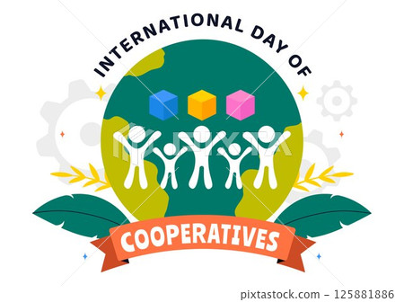 International Day of Cooperatives Vector Illustration Featuring People Contributing to the Complementary Goals of the United Nations in a Background International Day of Cooperatives Vector Illustration Featuring People Contributing to the Complementary Goals of the United Nations in a Background 125881886