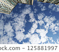 the blue sky and cloud landscape of autumn 125881997