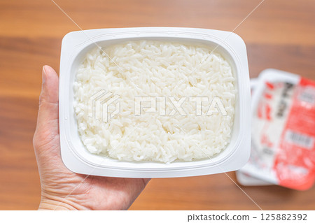 Packed rice, instant rice 125882392