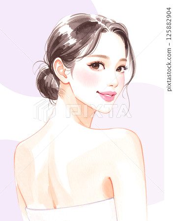 Illustration material of women and girls 125882904