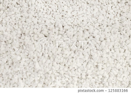White perlite texture background, material retention water for potting cactus or succulent and hydroponic plant. 125883166