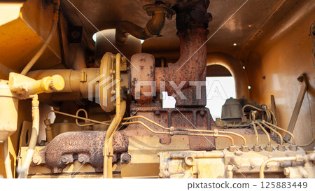 Industrial machinery maintenance workshop technical insights close-up engineering concepts 125883449