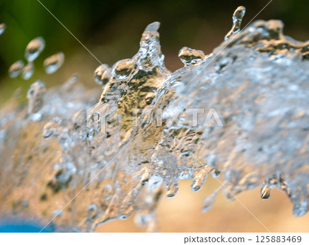 Dynamic water splash action in nature close-up outdoor environment captivating concept 125883469