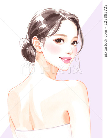 Illustration material of women and girls 125883725