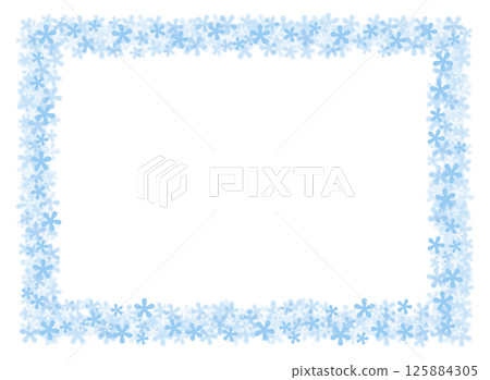 Light blue floral frame Light blue floral frame 125884305