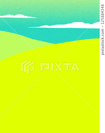 A simple copy space of blue sky and green plateau. A pop and refreshing landscape and scenery vector illustration background A simple copy space of blue sky and green plateau. A pop and refreshing landscape and scenery vector illustration background 125884348