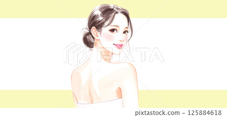 Illustration material of women and girls 125884618