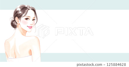 Illustration material of women and girls 125884628