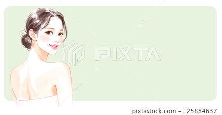 Illustration material of women and girls 125884637