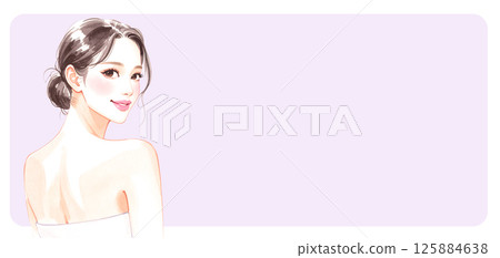 Illustration material of women and girls 125884638