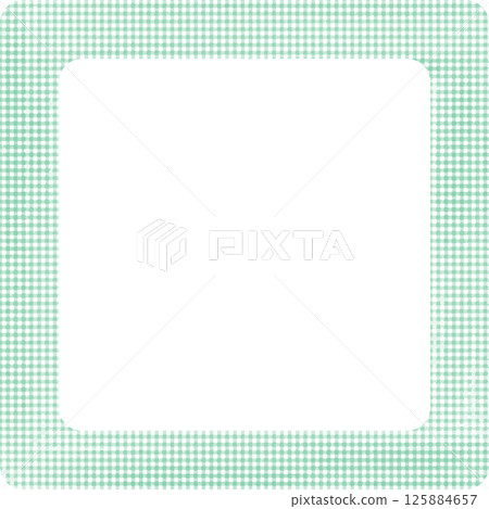Green rough gingham check frame 125884657