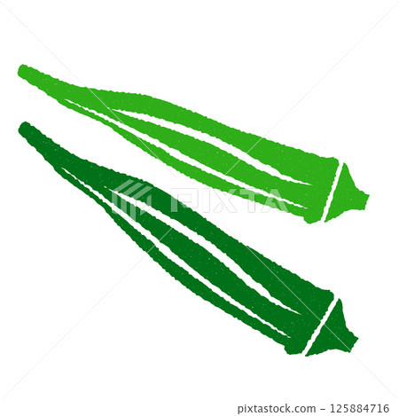 秋葵的簡單木刻版畫 125884716