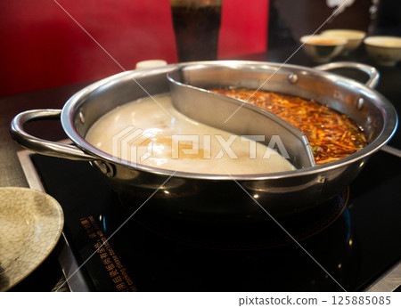 Shabu Shabu Sukiyaki, Mala Hotpot, Japanese and Chinese food. Shabu Shabu Sukiyaki, Mala Hotpot, Japanese and Chinese food. 125885085