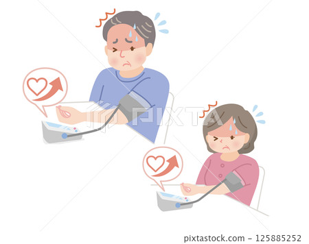 豐滿的中年夫婦測量血壓_高血壓 豐滿的中年夫婦測量血壓_高血壓 125885252