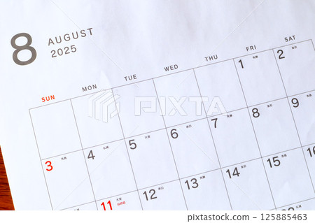 2025 年曆(八月) 2025 年曆(八月) 125885463