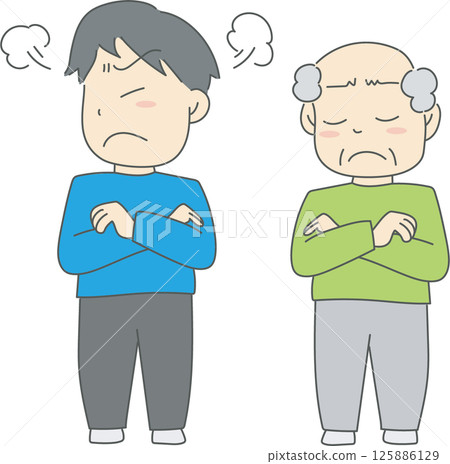 Illustration of a discordant family Illustration of a discordant family 125886129