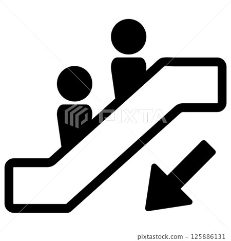 Escalator icon down 125886131